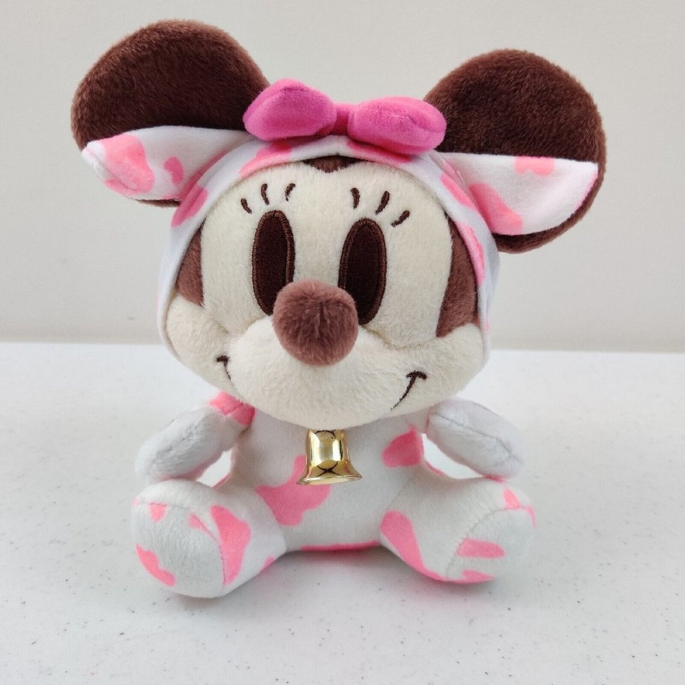 Sega Fun Fan Amuse 2008 Plush Minnie Mouse In Cow Costume Stuffed Animal
